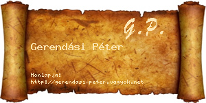 Gerendási Péter névjegykártya